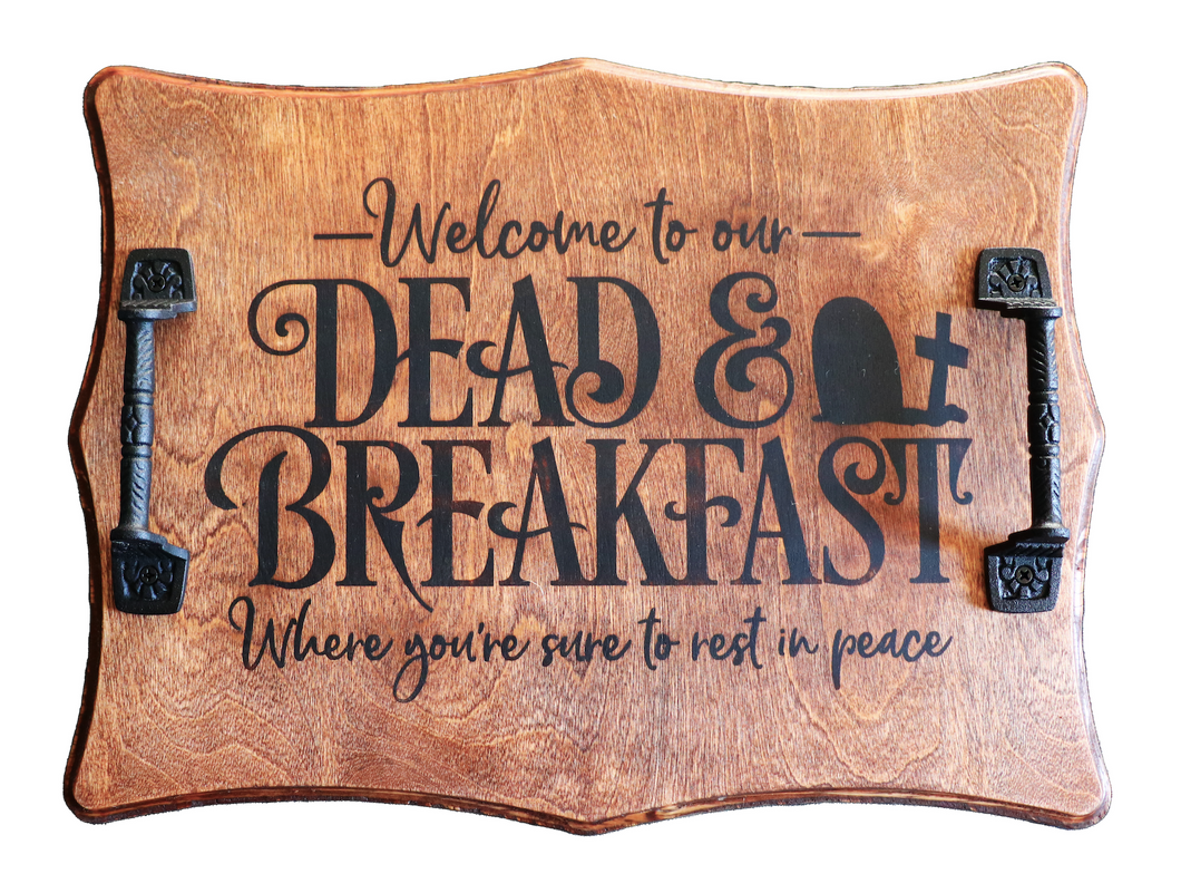 Dead & Breakfast coffee bar tray