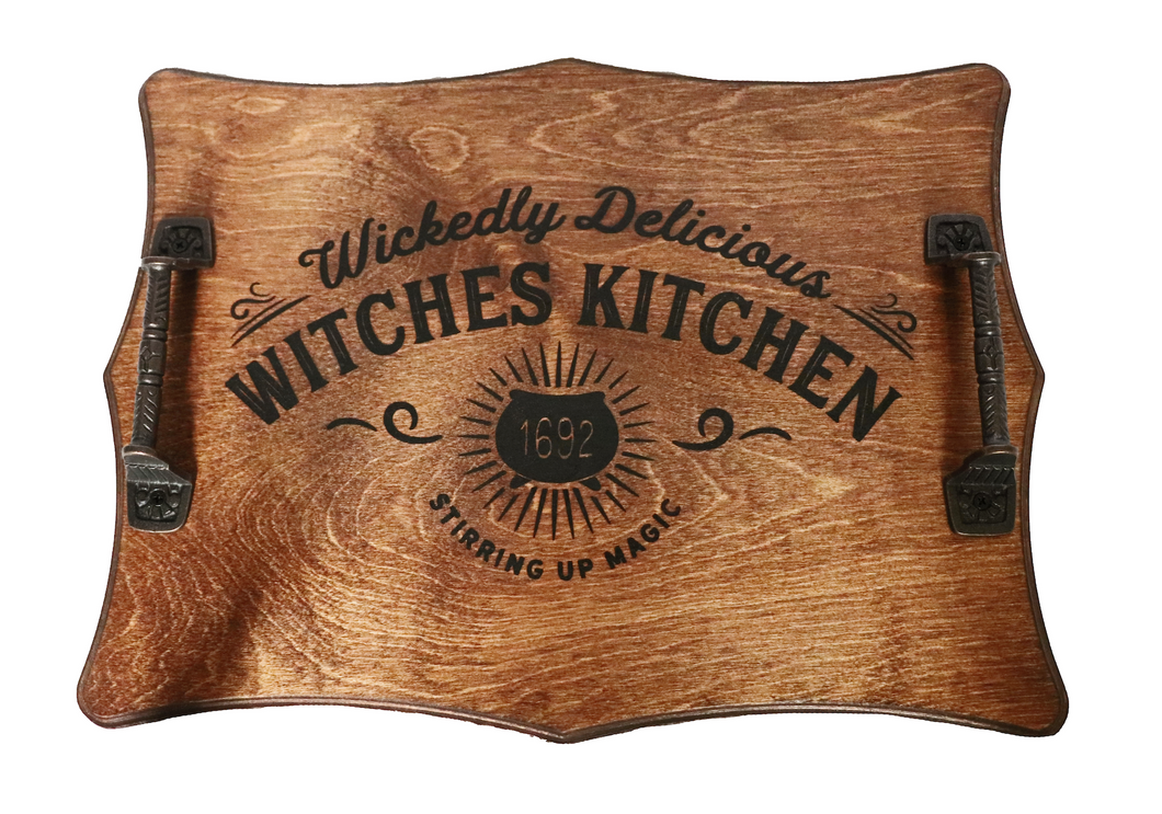 Witches Kitchen coffee bar and serving tray
