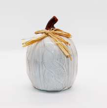 Load image into Gallery viewer, Ceramic pumpkins with knit pattern
