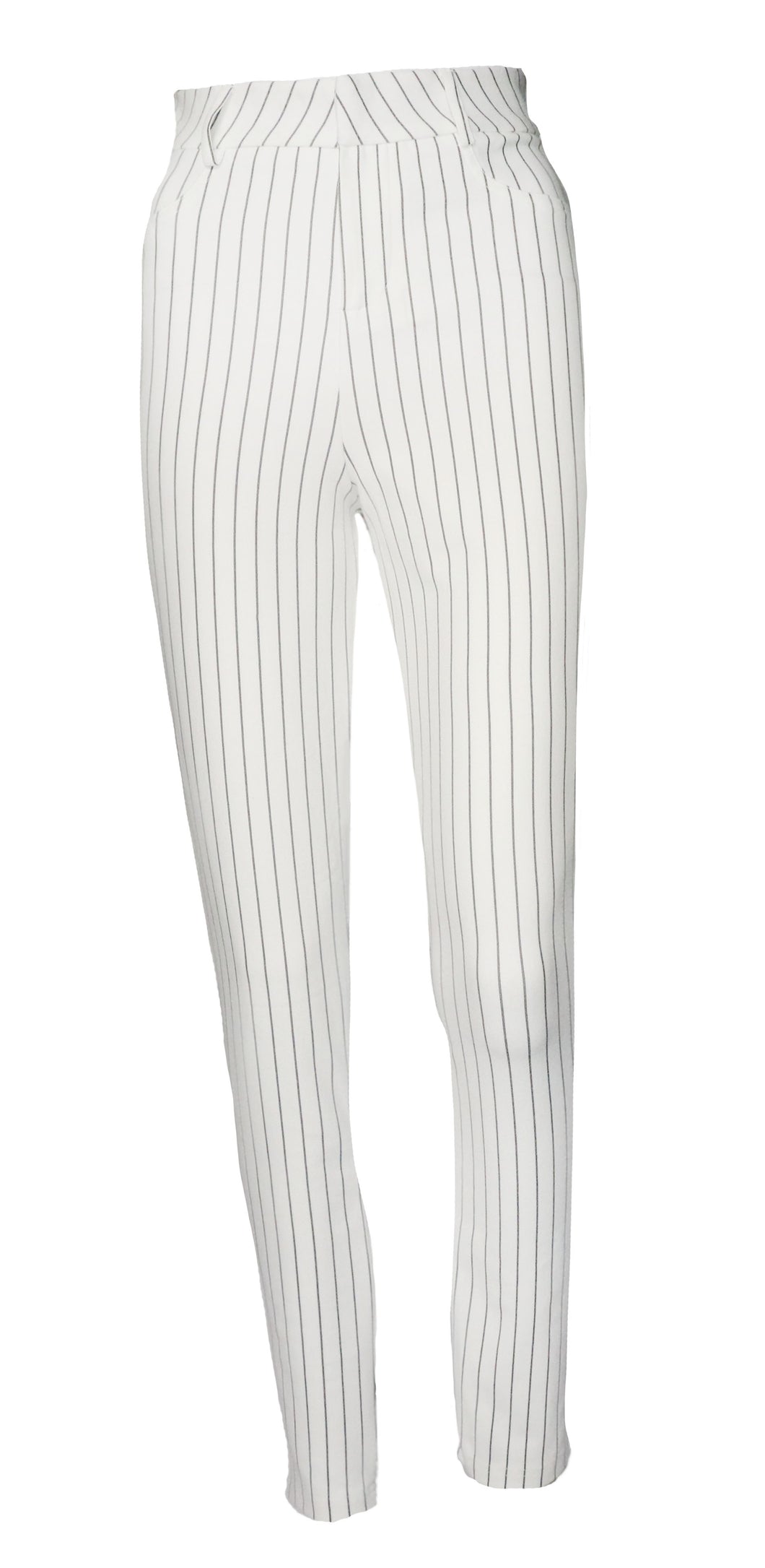 White Pinstripe Pants