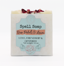 Load image into Gallery viewer, Rose &amp; lemon Spell Soap ~ Love, friendship &amp; optimism
