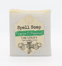 Load image into Gallery viewer, Tangerine &amp; peppermint Spell Soap ~ Enhance creativity
