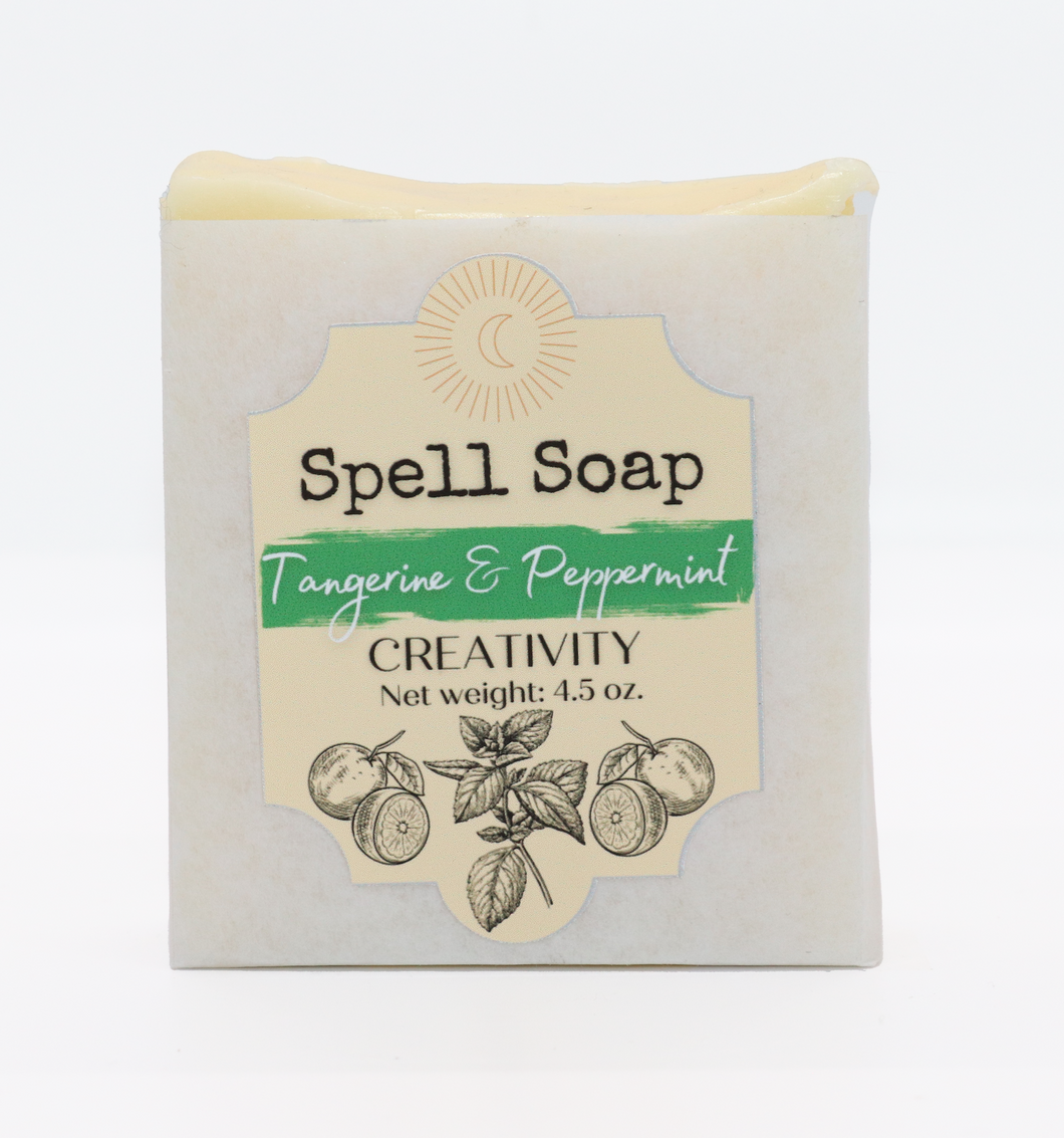 Tangerine & peppermint Spell Soap ~ Enhance creativity