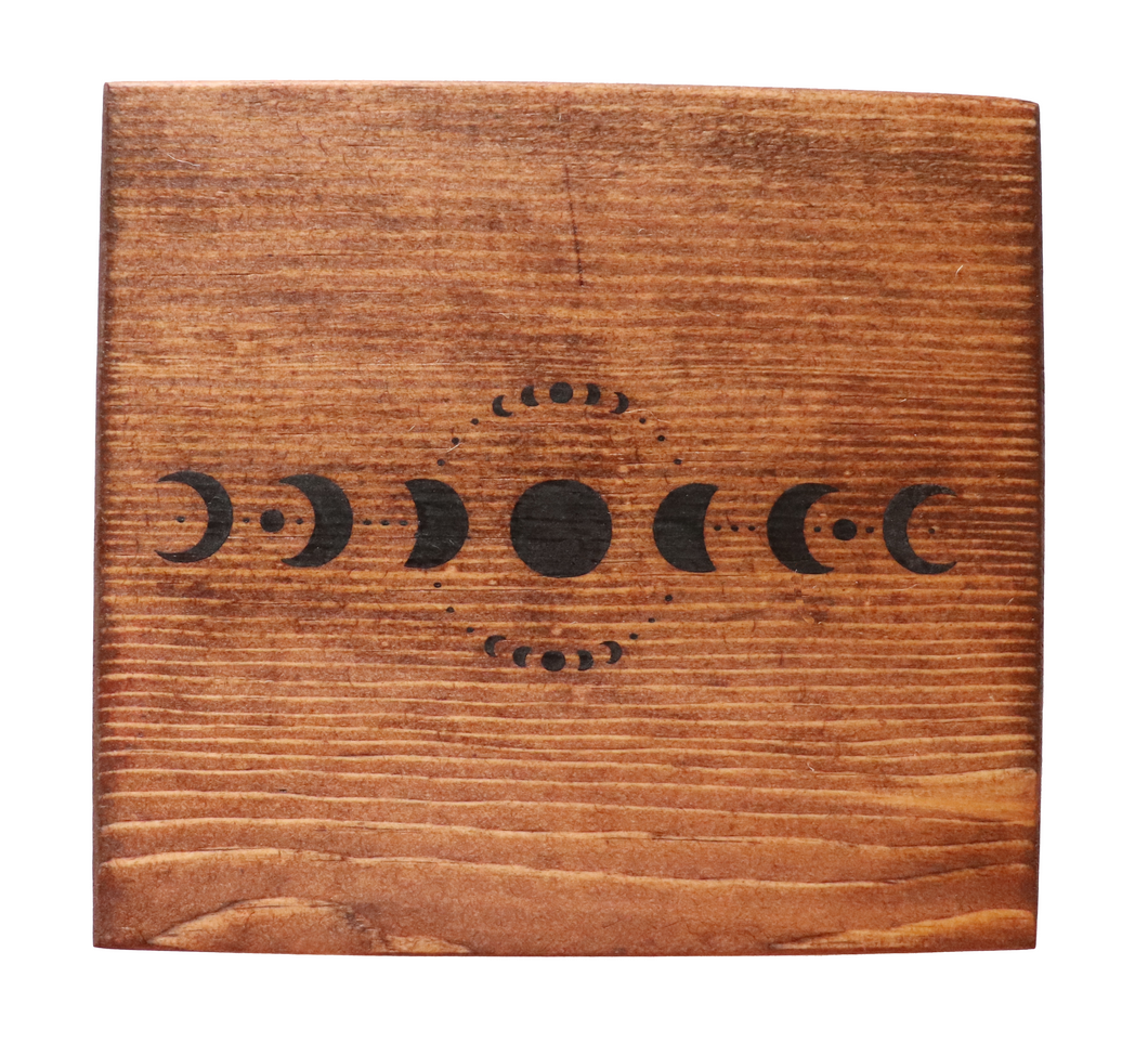 Moon Phases wooden riser