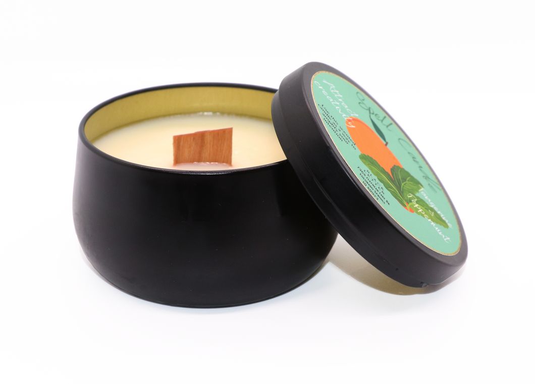 Tangerine & peppermint Spell Candle ~ Enhance creativity